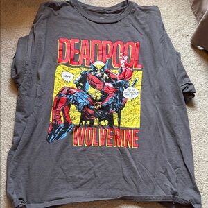 Marvel Gray Deadpool & Wolverine Tee